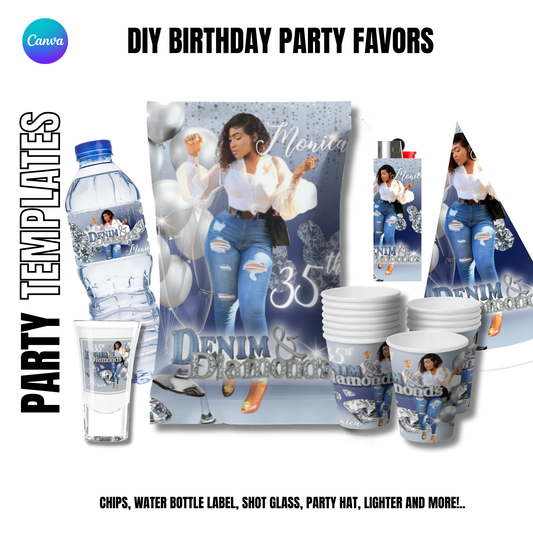 Denim and Diamonds Party Pack