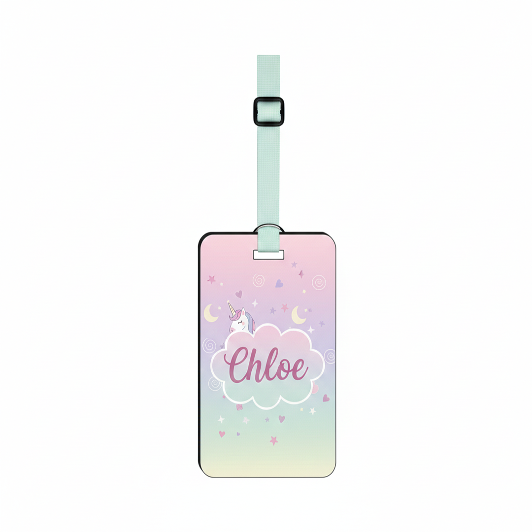 Custom Kids Luggage Tag – Personalized Name Tag, Double-Sided, Photo Option for Backpacks & Travel