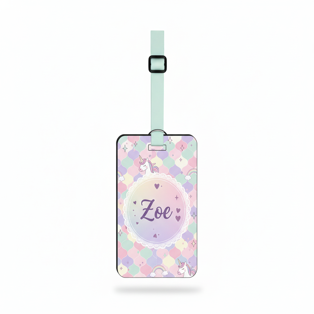 Custom Kids Luggage Tag – Personalized Name Tag, Double-Sided, Photo Option for Backpacks & Travel